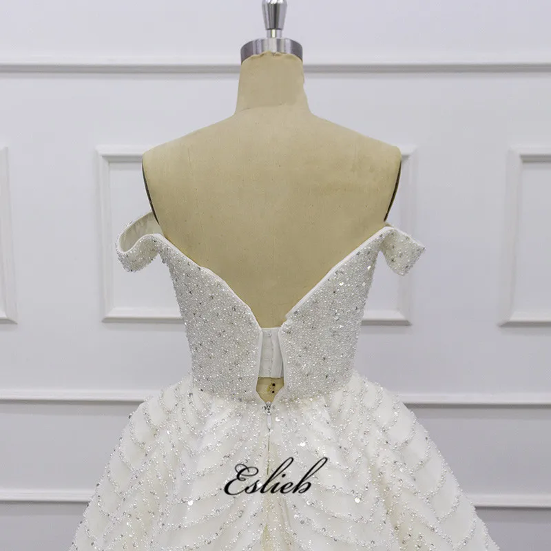 Eslieb Ball Gown full crystal long train wedding dress 2020 Zipper back Ivory wedding dresses Vestido de Noiva
Eslieb Ball Gown full crystal long train wedding dress 2020 Zipper back Ivory wedding dresses Vestido de Noiva