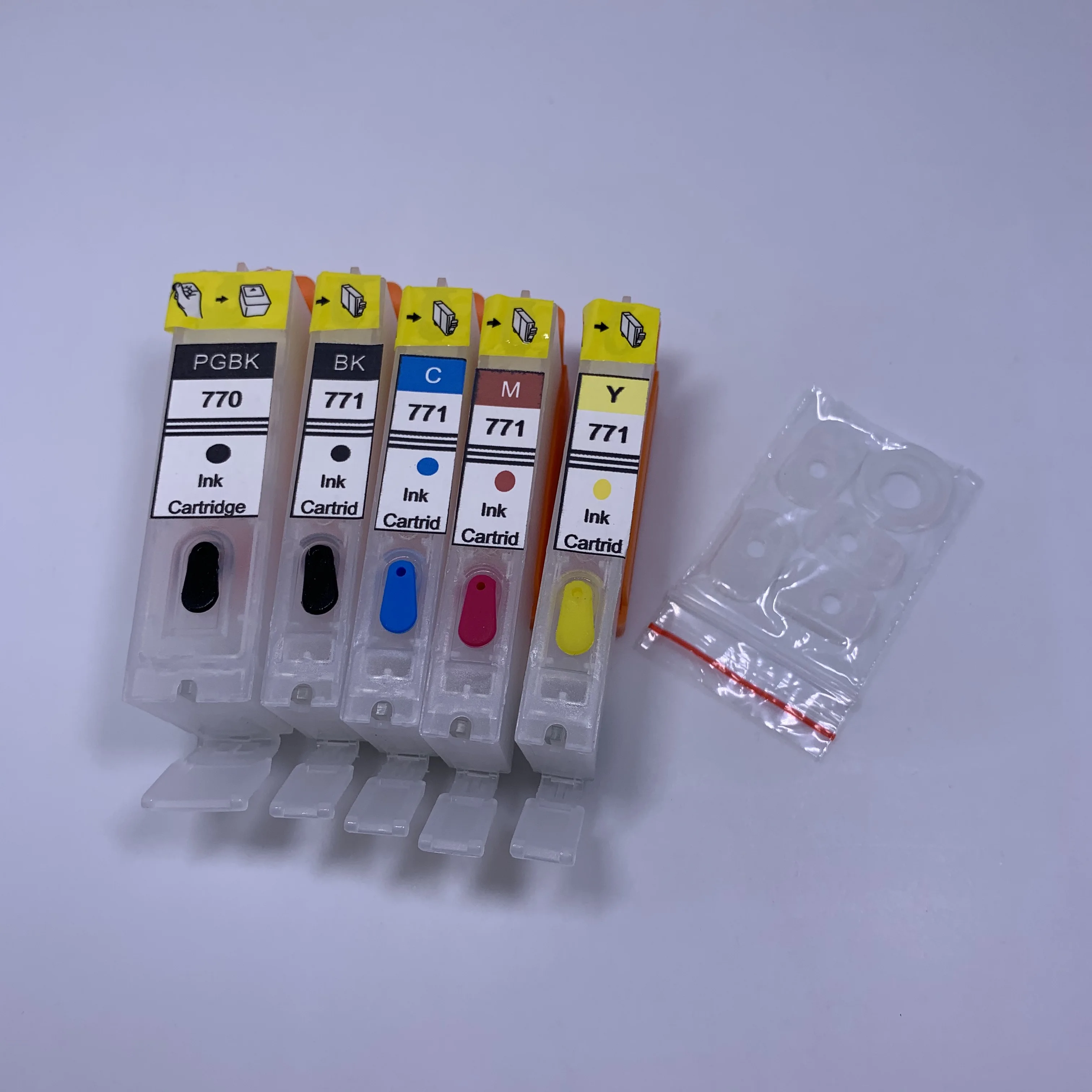 YOTAT 5Color Refillable PGI-770 CLI-771 Ink Cartridge PGI-770XL PGI770 for Canon PIXMA MG7770 MG6870 MG5770 TS5070 TS6070
YOTAT 5Color Refillable PGI-770 CLI-771 Ink Cartridge PGI-770XL PGI770 for Canon PIXMA MG7770 MG6870 MG5770 TS5070 TS6070