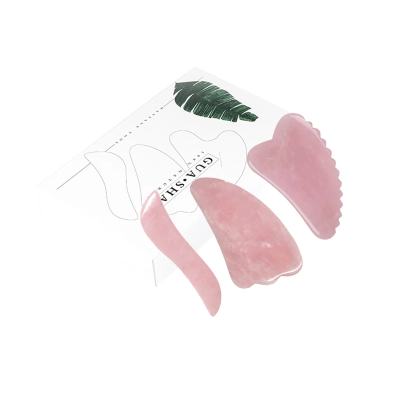 New Natural Jade Rose Quartz Gouache Scraper Guasha Massage For Face Tool Facial Wrinkle Heart-shaped Tooth Side Beauty Care Set
New Natural Jade Rose Quartz Gouache Scraper Guasha Massage For Face Tool Facial Wrinkle Heart-shaped Tooth Side Beauty Care Set