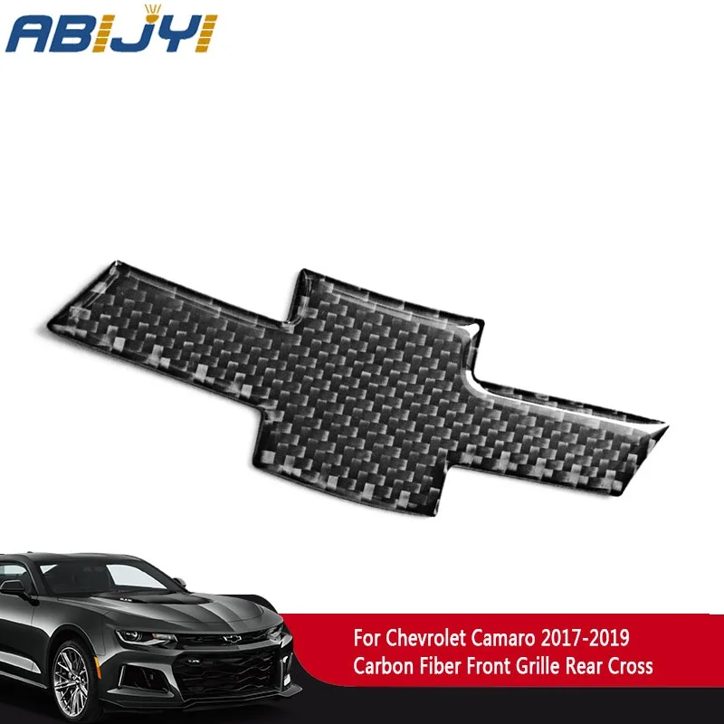 Для Chevrolet Camaro 2017 2019 углеродное волокно автомобиля Передняя решетка сзади крест