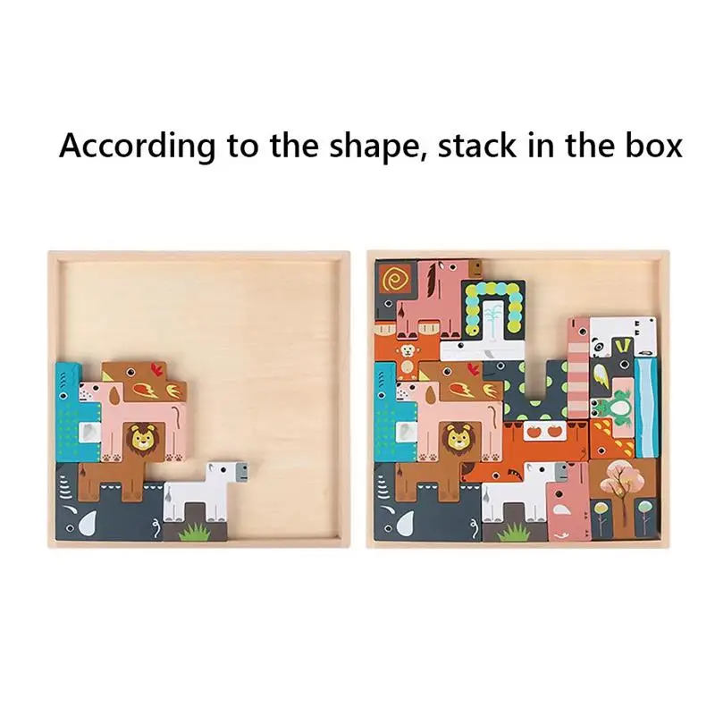 Creative Animal Traffic Building Blocks Toy Montessori Wooden Jigsaw Block Game Educational Toy Game Toy Children Gift
Creative Animal Traffic Building Blocks Toy Montessori Wooden Jigsaw Block Game Educational Toy Game Toy Children Gift