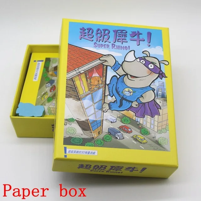 Super Rhino Board Game 2-5 Players Funny Cards Games High Quality Paper Game For Party/Family Indoor Game For Adults Children
Super Rhino Board Game 2-5 Players Funny Cards Games High Quality Paper Game For Party/Family Indoor Game For Adults Children