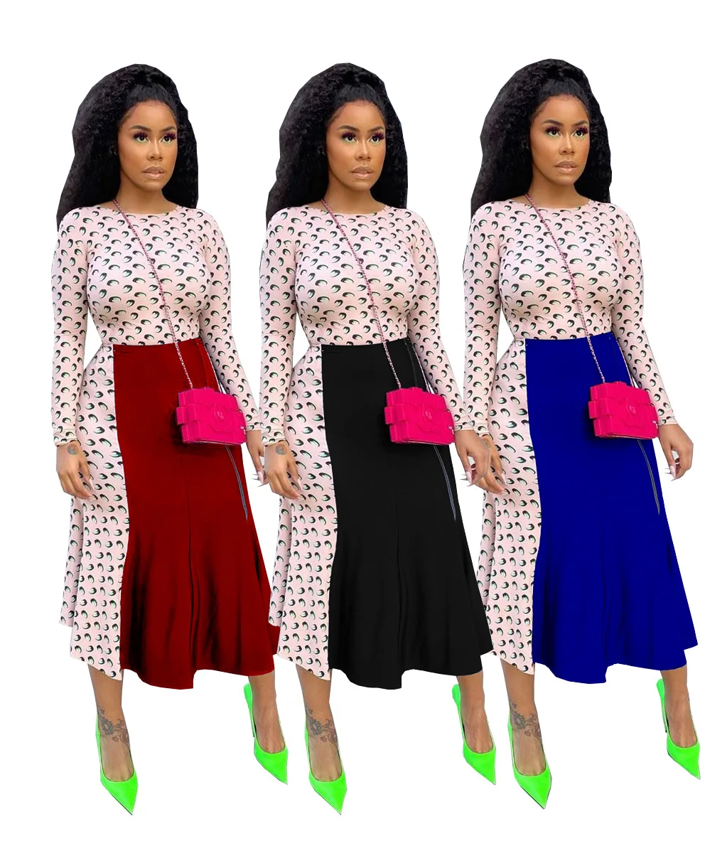 4A5190 Autumn Women Casual Two Piece Set Top and Print Splicing Dress Pants Tracksuit Sweatsuit Outfits
4A5190 Autumn Women Casual Two Piece Set Top and Print Splicing Dress Pants Tracksuit Sweatsuit Outfits