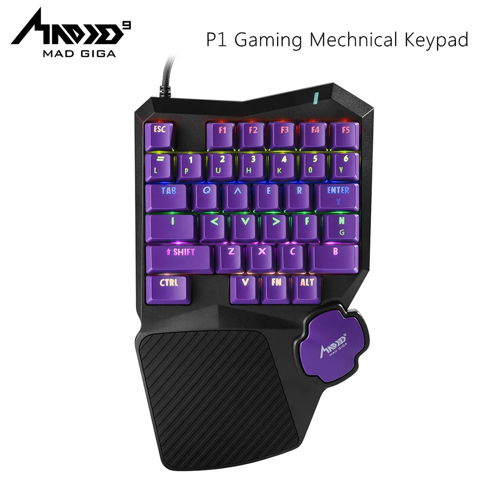 Оригинальный MAD GIGA P1 игровая механическая клавиатура 35 клавиш RGB свет