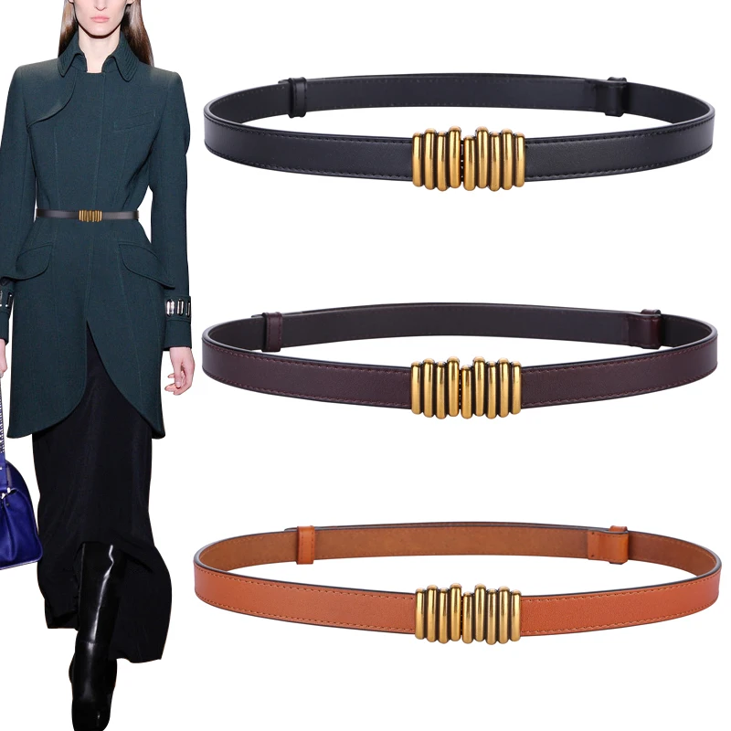 Adjust Design Cowskin Waistbands For Dress Vintage Buckle Thin Genuine Leather Belt Lady Party Coat Decorate Cummerbunds Gifts
Adjust Design Cowskin Waistbands For Dress Vintage Buckle Thin Genuine Leather Belt Lady Party Coat Decorate Cummerbunds Gifts