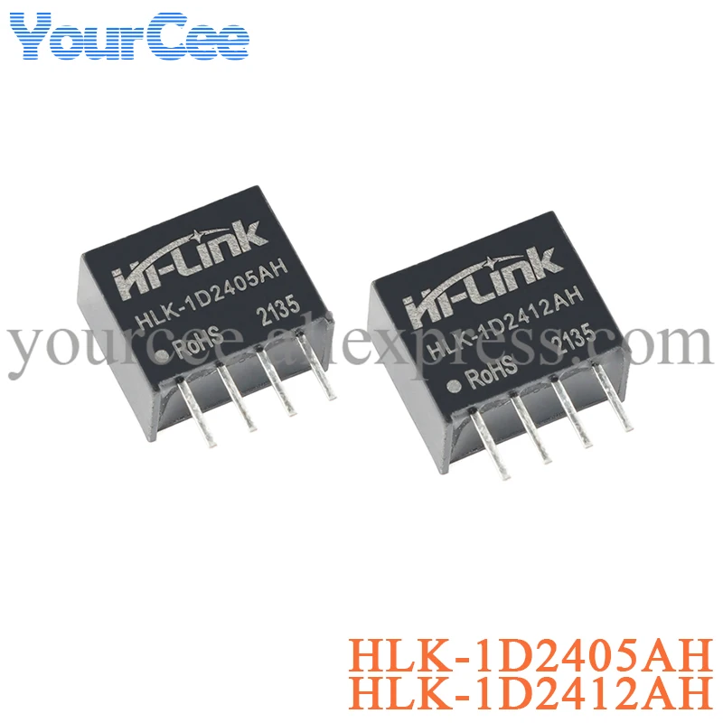 5PCS DC Isolated Power Module 1W HLK-1D2405AH HLK-1D2412AH 24V to 5V 12V Converter Voltage Transformer | Электронные компоненты