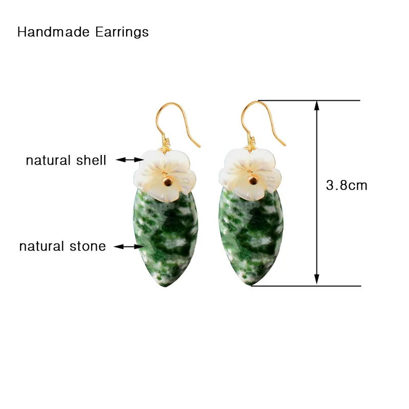 SINLEERY Elegant Retro Green Water Drop Natural Stone White Flower Shell Handmade Earrings Antique Party Jewelry ES757 SSK
SINLEERY Elegant Retro Green Water Drop Natural Stone White Flower Shell Handmade Earrings Antique Party Jewelry ES757 SSK