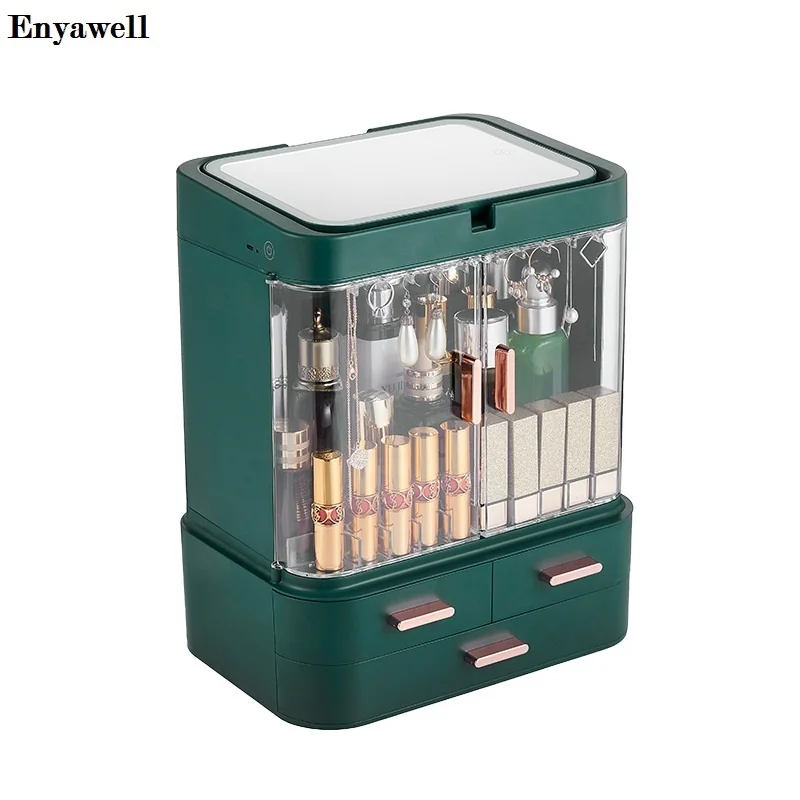 Cosmetic Storage Box With Mirror Led Light Desktop Makeup Organizer Case Lipstick Dustproof Drawer Type Organizer For Cosmetics
Cosmetic Storage Box With Mirror Led Light Desktop Makeup Organizer Case Lipstick Dustproof Drawer Type Organizer For Cosmetics