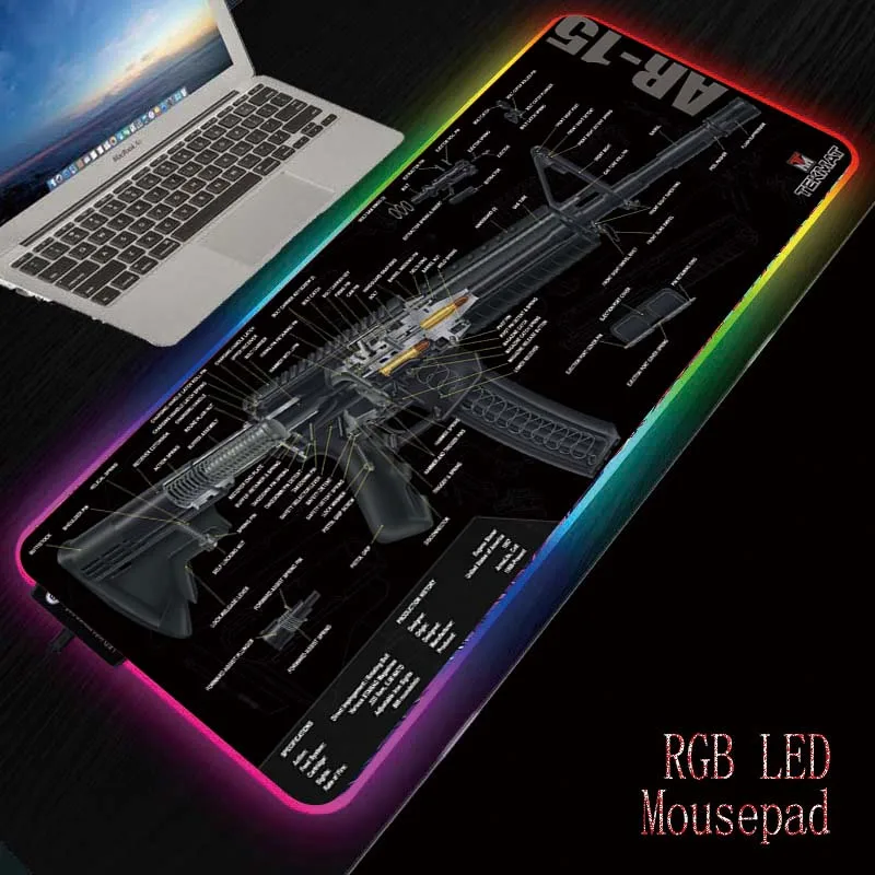 MRGBEST Gun AR-15 Gaming Mouse Pad RGB LED Computer Mousepad Large Mouse Pad Gamer RGB Big Mouse Carpet PC Desk RGB Mat
MRGBEST Gun AR-15 Gaming Mouse Pad RGB LED Computer Mousepad Large Mouse Pad Gamer RGB Big Mouse Carpet PC Desk RGB Mat