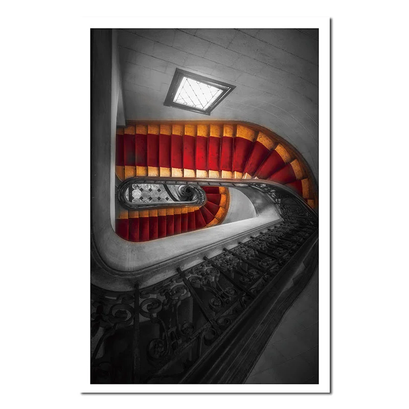 European Style Canvas Material Combination of Red and Gray Spiral Stair Pattern English Background Poster Living Room Wall Decor
European Style Canvas Material Combination of Red and Gray Spiral Stair Pattern English Background Poster Living Room Wall Decor