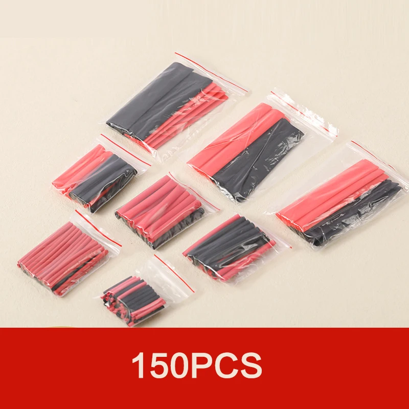 150pcs Red/Black Heat Shrinkable Tube set Data Line Repair Insulation Protection Wire Cable Sleeve Heat-Shrink Assortment kit
150pcs Red/Black Heat Shrinkable Tube set Data Line Repair Insulation Protection Wire Cable Sleeve Heat-Shrink Assortment kit
