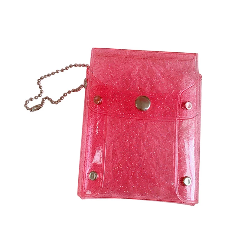 Sequins Transparent Coin Purse Lipstick Bag Girl Keychain Wallet Card Holder