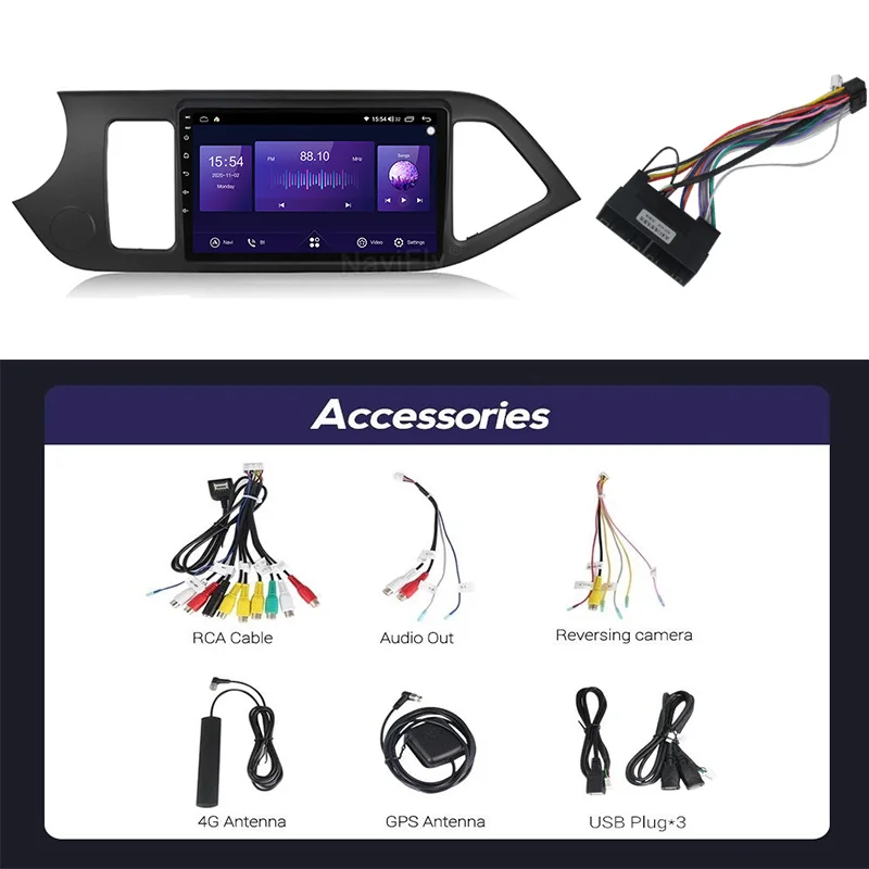 NaviFly 6GB+128GB 8 Core Carplay QLED 1280*720 Android 10.0 Radio GPS Car Muletimedia Player For Kia Morning 2 picanto 2011 2017
NaviFly 6GB+128GB 8 Core Carplay QLED 1280*720 Android 10.0 Radio GPS Car Muletimedia Player For Kia Morning 2 picanto 2011 2017