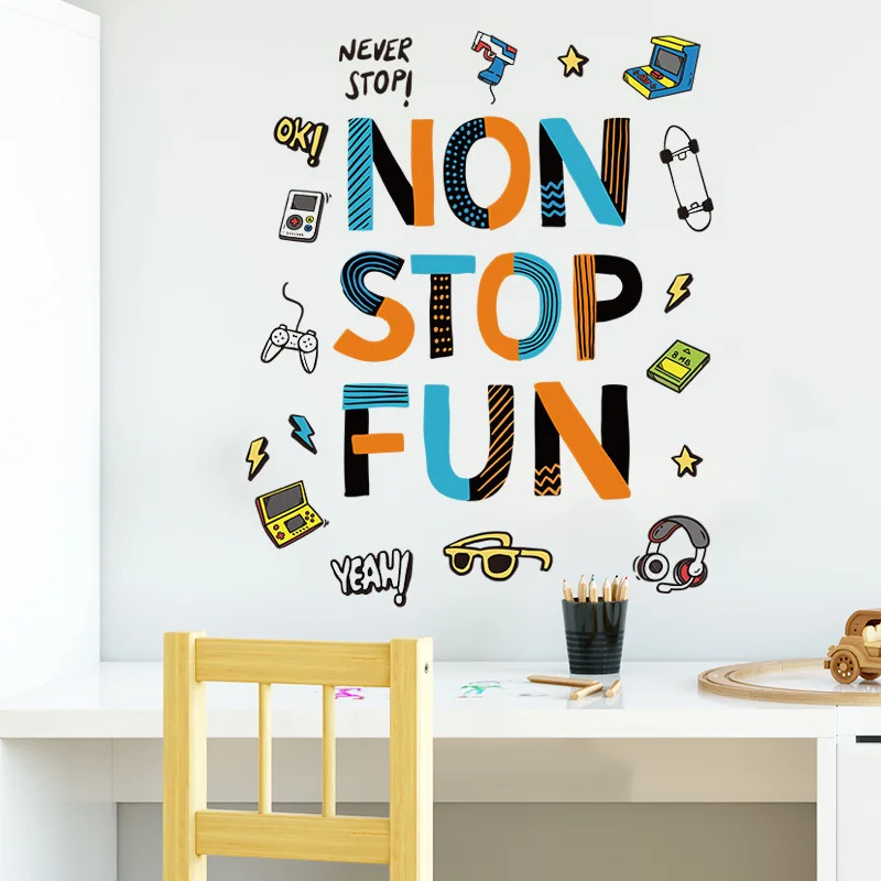 Non Stop Fun Quote Gamer Wall Decal Gaming Controller Video Game Vinyl Gamepad Sticker for Kids Bedroom Vinyl Wall Art Decals
Non Stop Fun Quote Gamer Wall Decal Gaming Controller Video Game Vinyl Gamepad Sticker for Kids Bedroom Vinyl Wall Art Decals