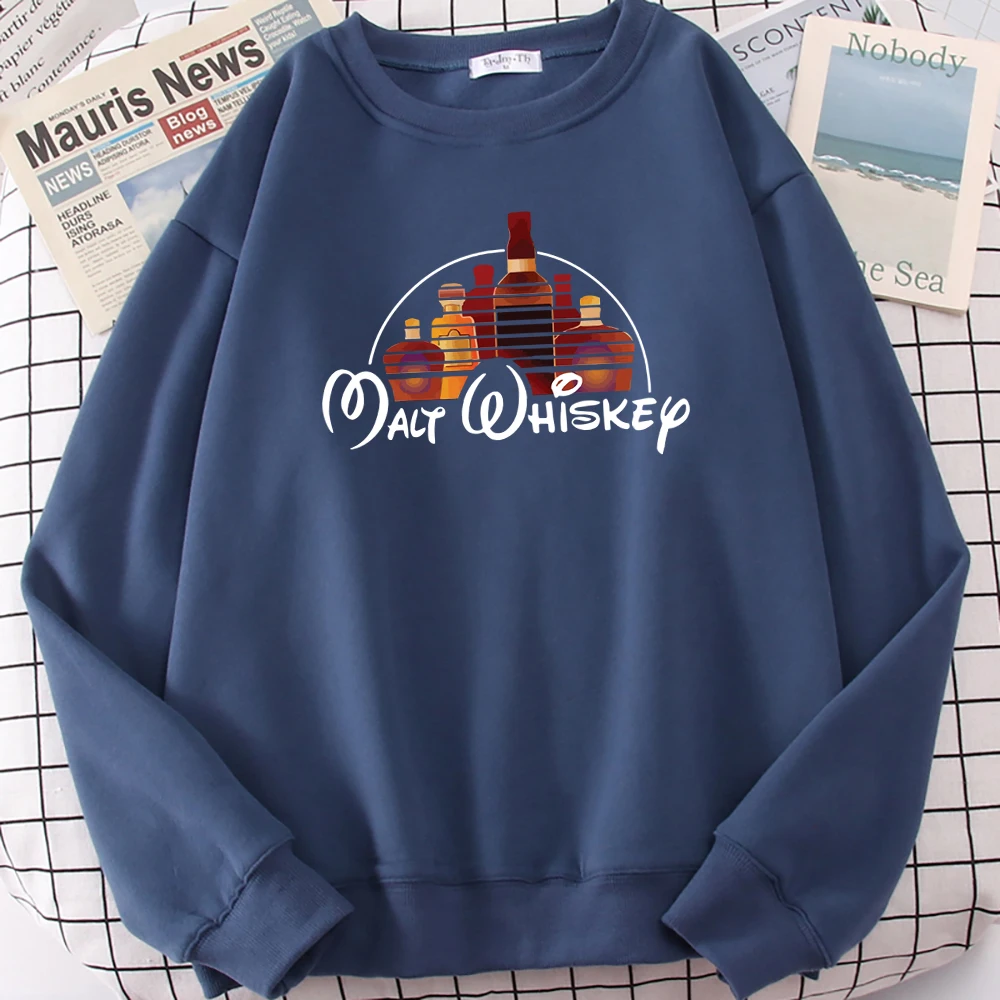 Женская толстовка с капюшоном и принтом виски, с круглым вырезом 
Женская толстовка с капюшоном и принтом виски, с круглым вырезом