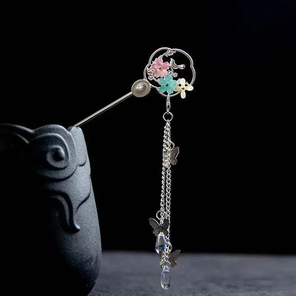Hair Accessories Pearl Long Tassel Bead Bridal Flower Hanfu Headdress Hair Fork Women Hair Sticks Chinese Style Hairpin
Hair Accessories Pearl Long Tassel Bead Bridal Flower Hanfu Headdress Hair Fork Women Hair Sticks Chinese Style Hairpin