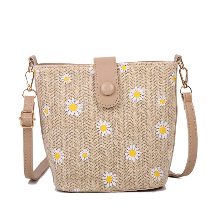 Bohemian Style Woven Bags For Women 2020 Flowers PU Crossbody Bags Sling Bags For Women Shoulder Bag Bucket Bags Bolsa Carteras 
Bohemian Style Woven Bags For Women 2020 Flowers PU Crossbody Bags Sling Bags For Women Shoulder Bag Bucket Bags Bolsa Carteras
