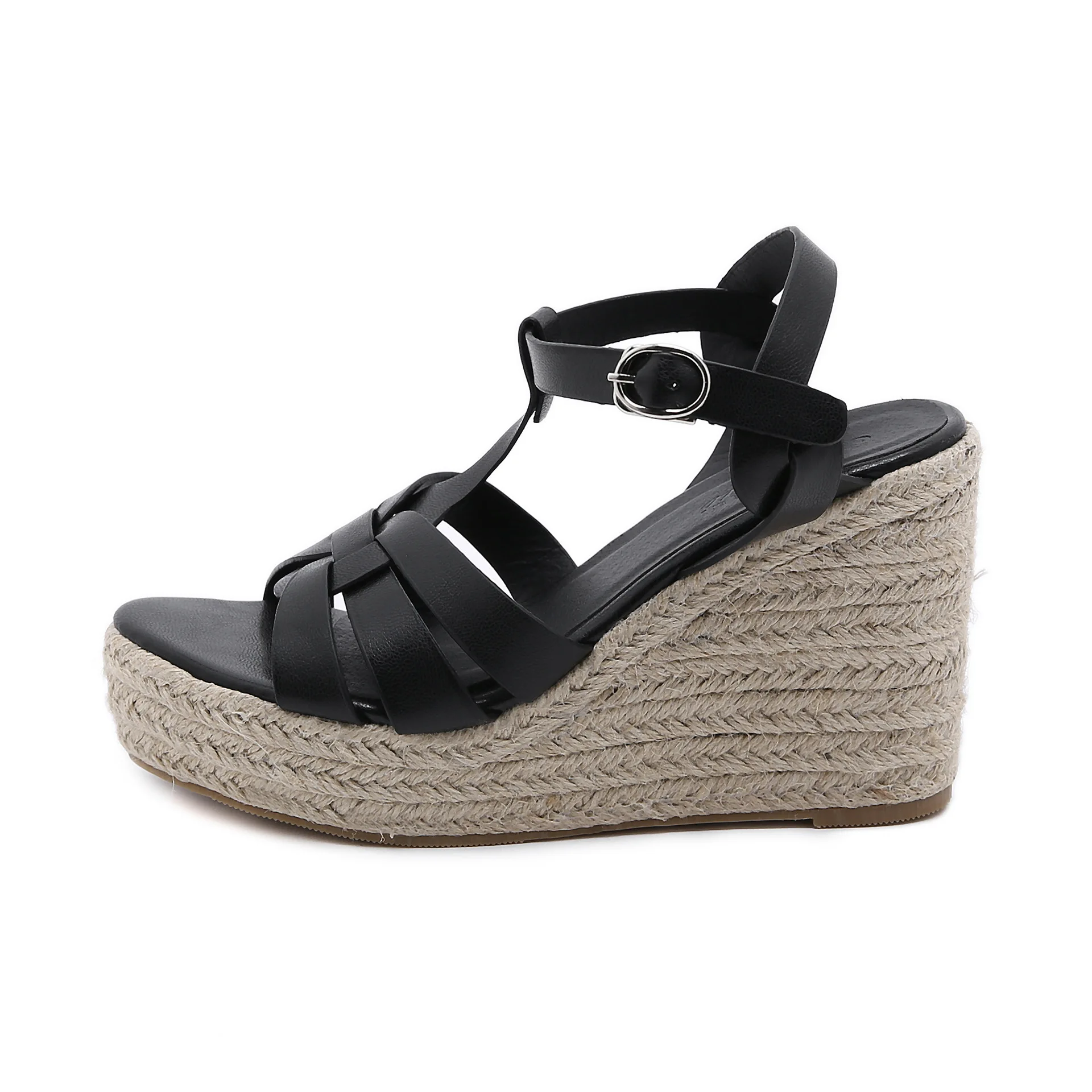 Large muffin shoes, slope heel sandals, New Roman women's shoes with high and thick in summer 2021
Large muffin shoes, slope heel sandals, New Roman women's shoes with high and thick in summer 2021