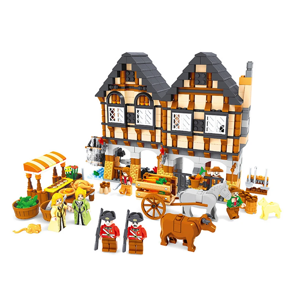 884pcs Village House Model Toys 28001 Medieval Happy Farm Building Blocks Education Kid For Children Gifts
884pcs Village House Model Toys 28001 Medieval Happy Farm Building Blocks Education Kid For Children Gifts