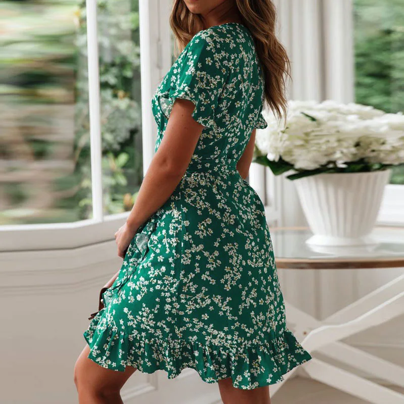 summer women's ruffled dress leopard polka dot dress knee-length skirt small floral bandage dress women boho long maxi dress
summer women's ruffled dress leopard polka dot dress knee-length skirt small floral bandage dress women boho long maxi dress