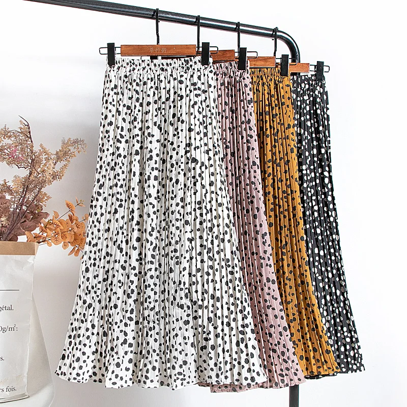 Women Chiffon Pleated Skirt Elastic High Waist Summer Skirts Womens 2021 Print Casual Midi Long Skirt Mid Calf Length
Women Chiffon Pleated Skirt Elastic High Waist Summer Skirts Womens 2021 Print Casual Midi Long Skirt Mid Calf Length