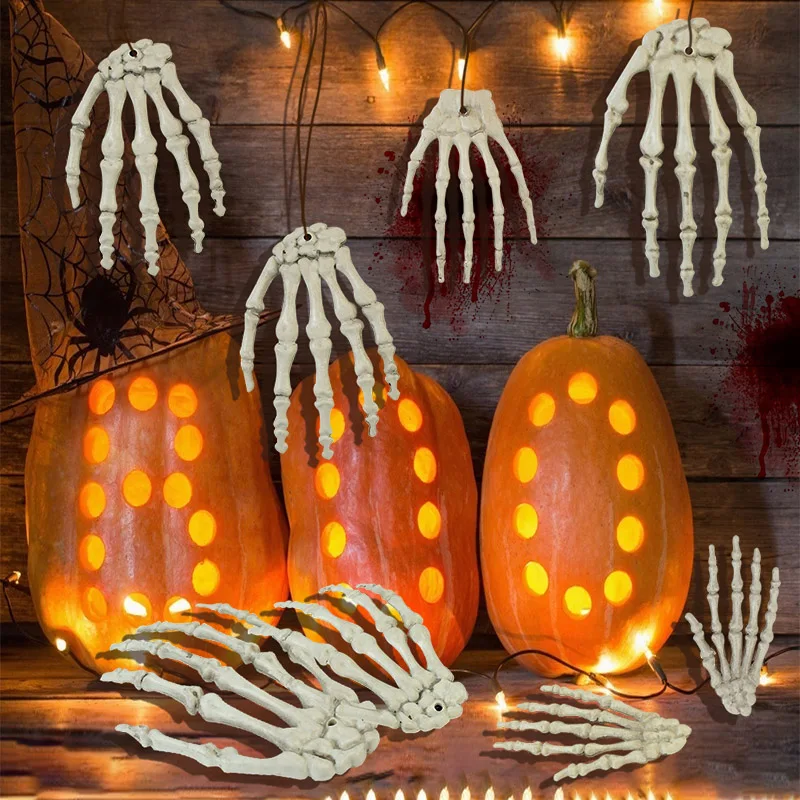 1 Pair Plastic Skeleton Hands Haunted House Tricky Toy for Bone Zombie Halloween Terror Props Decorations DIY Hanging 4 Sizes
1 Pair Plastic Skeleton Hands Haunted House Tricky Toy for Bone Zombie Halloween Terror Props Decorations DIY Hanging 4 Sizes