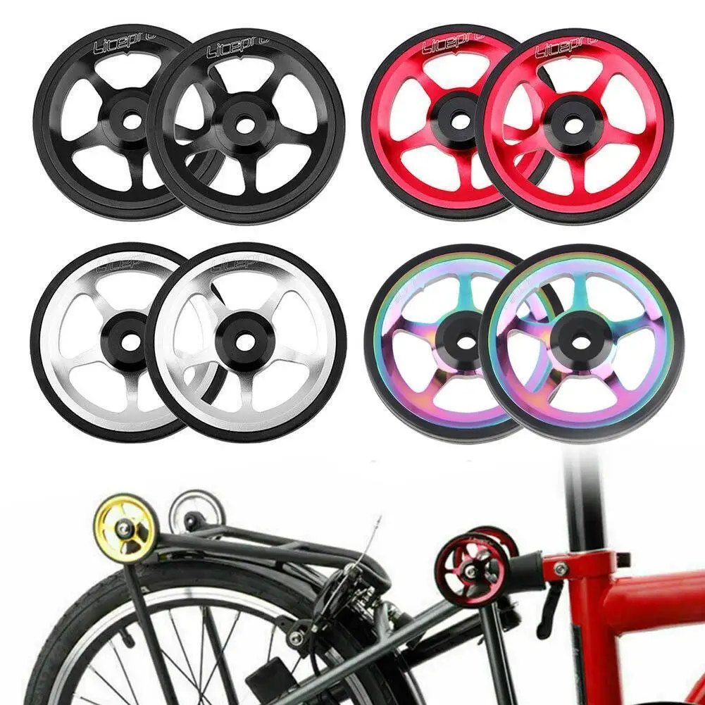 Litepro Folding Bike Easy Wheel 60mm Aluminum Alloy Bearing Easywheels For Modifled Bicycle Portable Push Wheels
Litepro Folding Bike Easy Wheel 60mm Aluminum Alloy Bearing Easywheels For Modifled Bicycle Portable Push Wheels