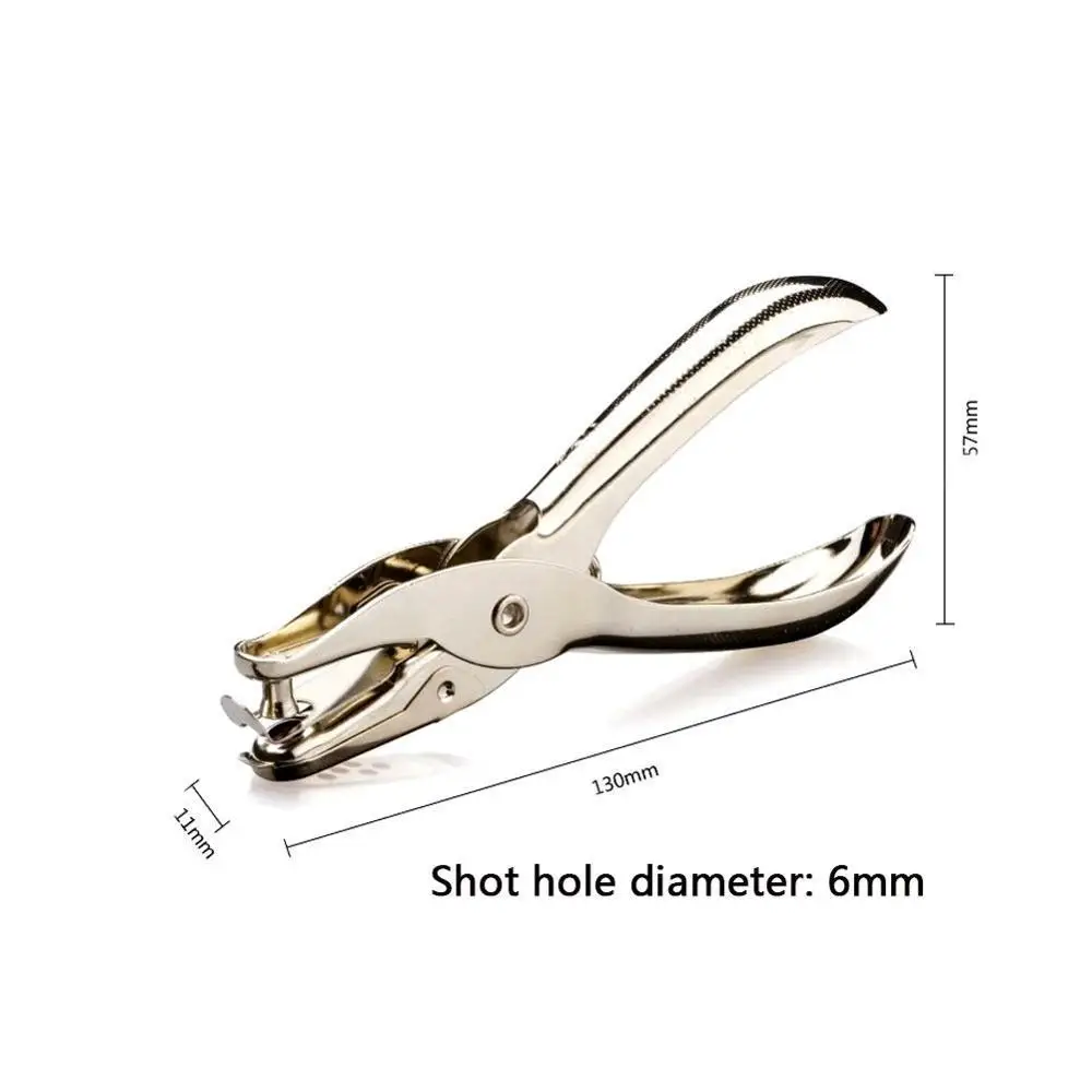 1pc School Office Metal Single Hole Puncher Hand Cut Full Metal Material Information School Office Tool Binding Supplies H8F3