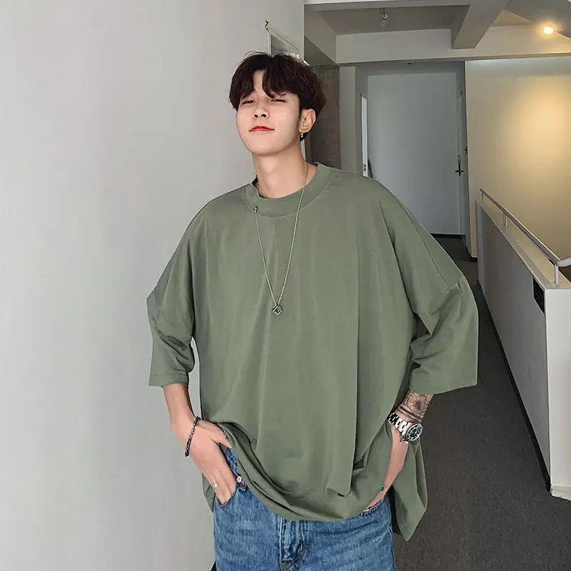 Korean Oversize T Shirt Men's Fashion Solid Color Cotton Casual O-neck T-shirt Men Streetwear Loose Short-sleeved Tshirt Summer
Korean Oversize T Shirt Men's Fashion Solid Color Cotton Casual O-neck T-shirt Men Streetwear Loose Short-sleeved Tshirt Summer