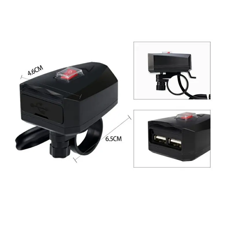 10V-80V Waterproof Electric Bicycle Motorcycle Handlebar Dual USB Charger Power Adapter With ON OFF Switch for Mobile Phone GPS
10V-80V Waterproof Electric Bicycle Motorcycle Handlebar Dual USB Charger Power Adapter With ON OFF Switch for Mobile Phone GPS