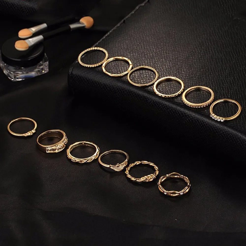 JESSIC 2020 New Fashion 12pcs Vintage Women's Boho Crystal Flower Knuckle Ring Tibetan Turkish Luxury Gold
JESSIC 2020 New Fashion 12pcs Vintage Women's Boho Crystal Flower Knuckle Ring Tibetan Turkish Luxury Gold
