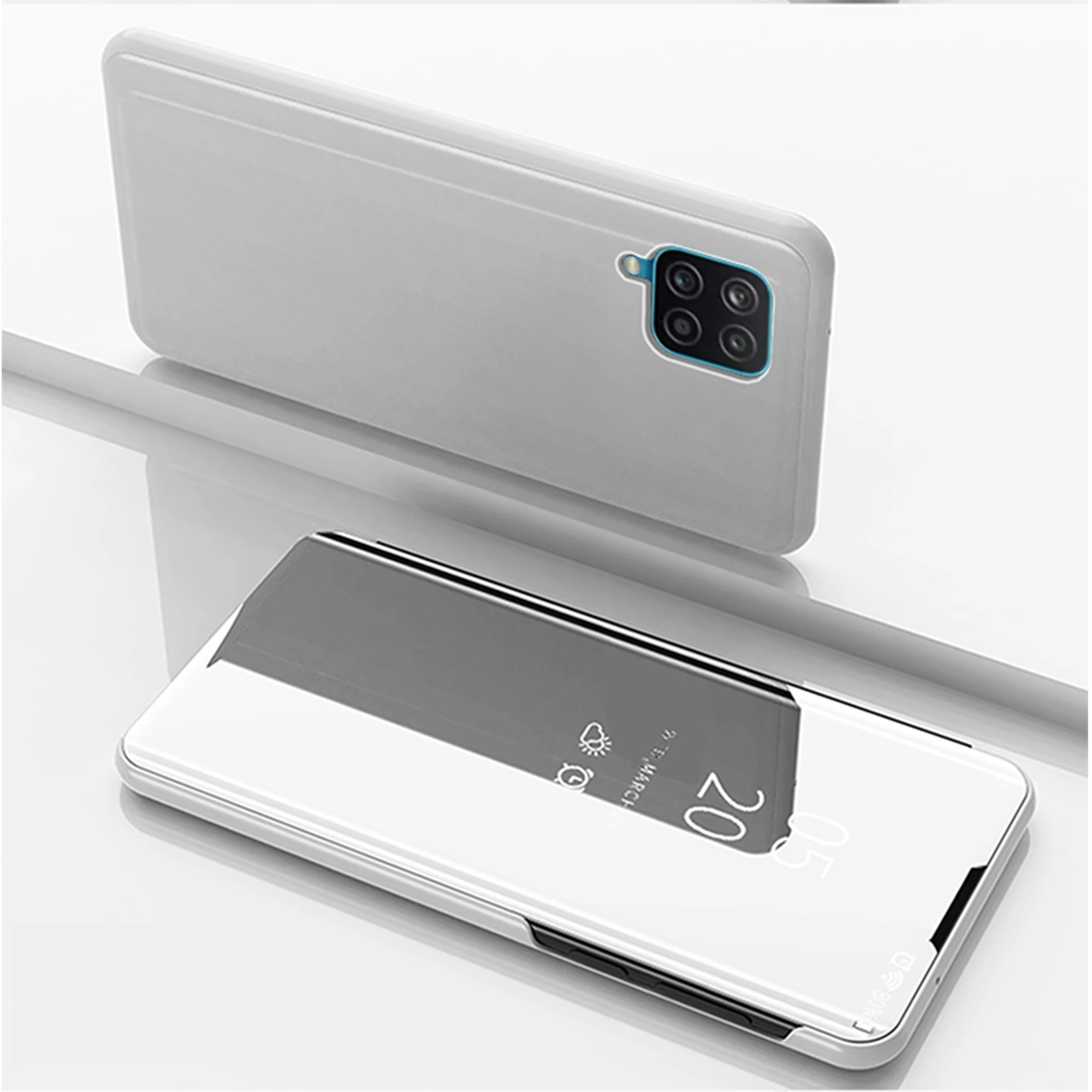 Новинка флип чехол для Samsung Galaxy F62 зеркальная защита поверхности поддержка