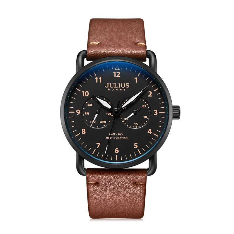 New Real Multi-function Men's Watch Hours Japan Mov't Clock Sports Bracelet Real Leather Boy's Birthday Gift Julius Box
New Real Multi-function Men's Watch Hours Japan Mov't Clock Sports Bracelet Real Leather Boy's Birthday Gift Julius Box