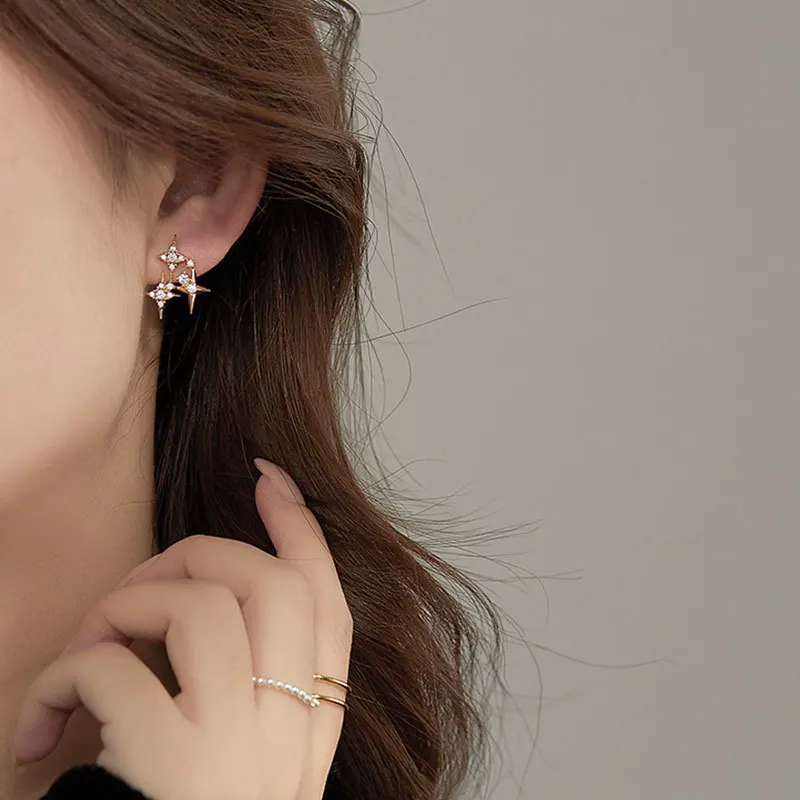 7Rings Multiple Star Shiny Diamond 925 Silver Studs Earrings for Women Trendy Fashion Design Luxury Jewelry for Female
7Rings Multiple Star Shiny Diamond 925 Silver Studs Earrings for Women Trendy Fashion Design Luxury Jewelry for Female