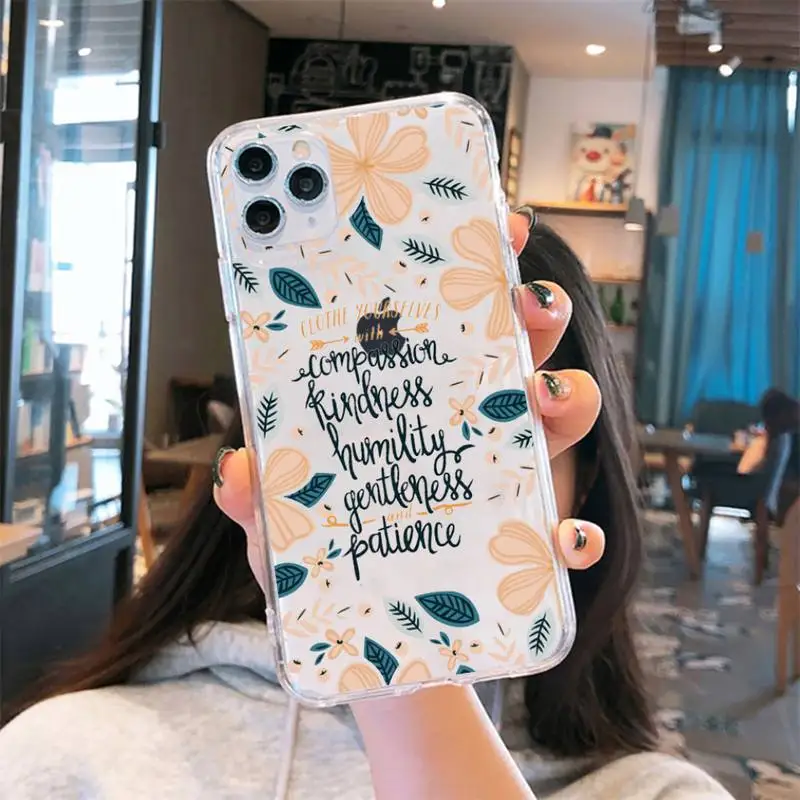 Bib Quotes Phone Cases Transparent for iPhone 6 7 8 11 12 s mini pro X XS XR MAX Plus cover funda shell
Bib Quotes Phone Cases Transparent for iPhone 6 7 8 11 12 s mini pro X XS XR MAX Plus cover funda shell