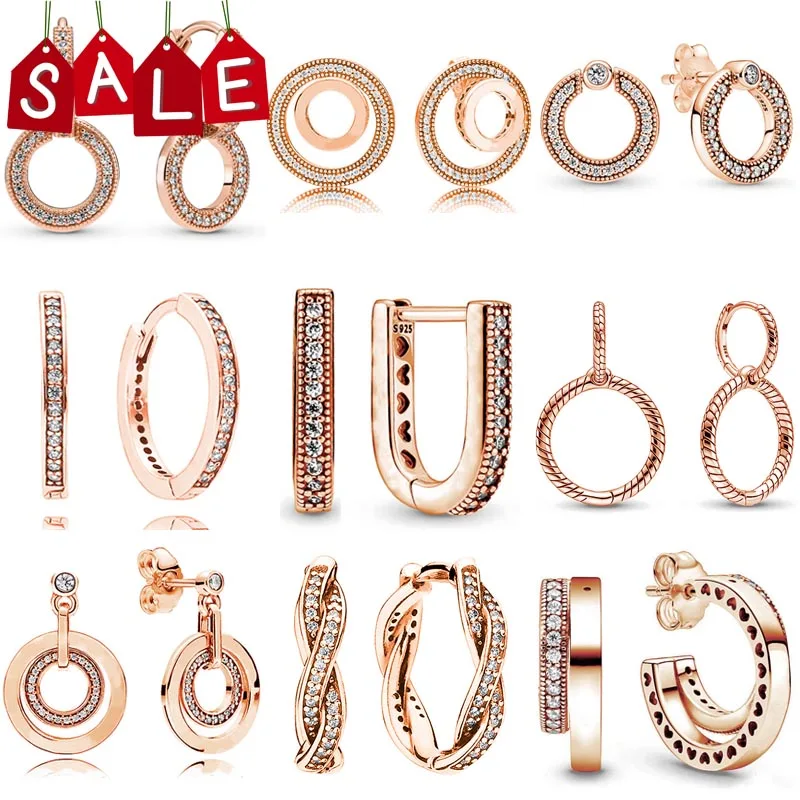 925 Sterling Silver Earring Signature Circles Twist Of Faith Pave Double U-shaped Hoop Earring Studs For Women Europe Jewelry
925 Sterling Silver Earring Signature Circles Twist Of Faith Pave Double U-shaped Hoop Earring Studs For Women Europe Jewelry