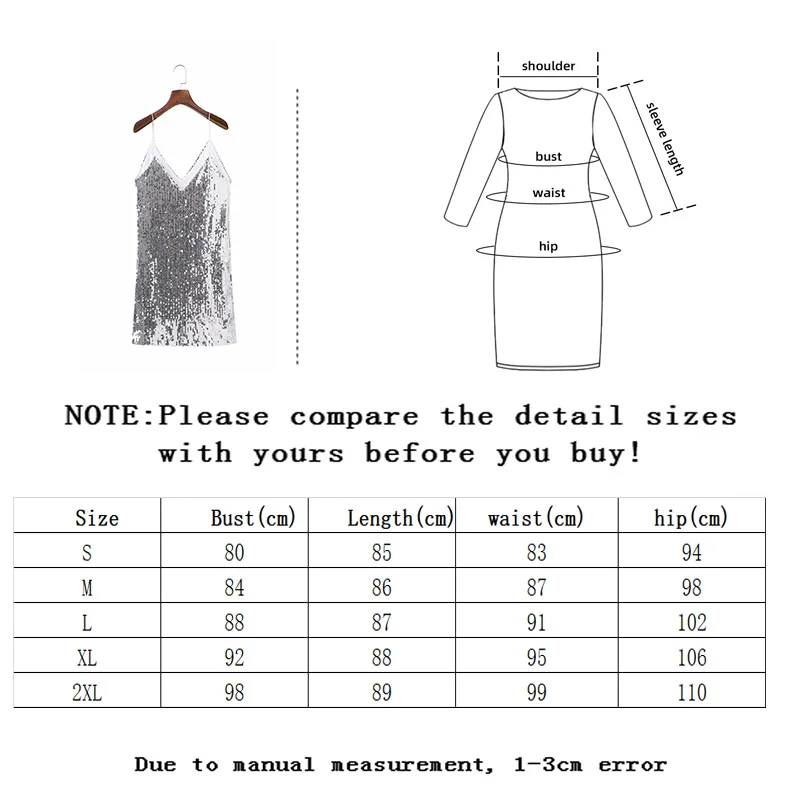 Vangull Sexy Deep V Neck Sling Silver Sequined Backless Dress Women Off Shoulder Spring Mini Dress Party Club Strap Dresses
Vangull Sexy Deep V Neck Sling Silver Sequined Backless Dress Women Off Shoulder Spring Mini Dress Party Club Strap Dresses