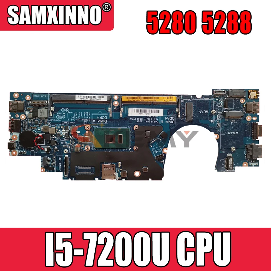 Материнская плата для ноутбука DELL Latitude 5280 5288, Φ CPU I5-7200U 04T711 4T711, протестирована на 100%
Материнская плата для ноутбука DELL Latitude 5280 5288, Φ CPU I5-7200U 04T711 4T711, протестирована на 100%