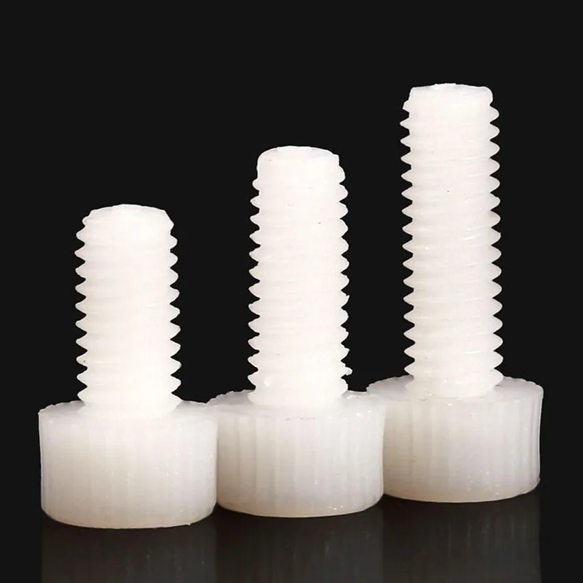 

10-50pcs M3 M4 M5 M6 M8 White Nylon Hex Socket Head Cap Screw Plastic Screws Bolts Length 5-60mm