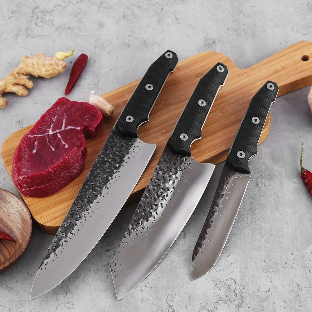 Forged Knife 5 7 8.5 Inch Kitchen Chef Cleaver Knife Utility Slicing Fish Filleting Sushi Sashimi Fruit Vegetable Cutting Knives
Forged Knife 5 7 8.5 Inch Kitchen Chef Cleaver Knife Utility Slicing Fish Filleting Sushi Sashimi Fruit Vegetable Cutting Knives