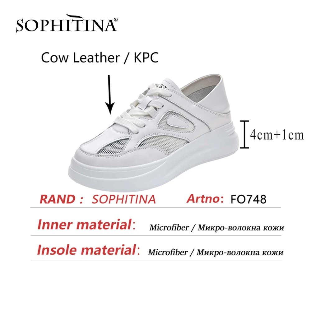 SOPHITINA Women Sports Shoes Summer Casual Mesh Breathable Genuine Leather Shoes Two Wear Style Chunky Fashion Lady Flats FO748
SOPHITINA Women Sports Shoes Summer Casual Mesh Breathable Genuine Leather Shoes Two Wear Style Chunky Fashion Lady Flats FO748