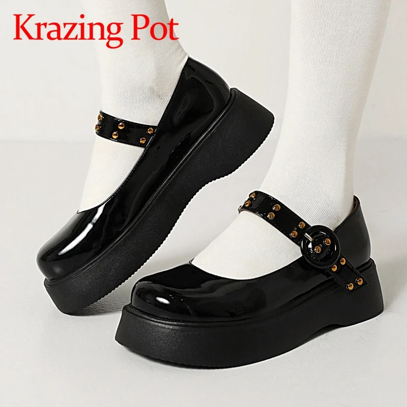 Krazing pot spring mary janes microfiber thick bottom med heels round toe big size 42 wine color lovely buckle straps pumps l0f1
Krazing pot spring mary janes microfiber thick bottom med heels round toe big size 42 wine color lovely buckle straps pumps l0f1
