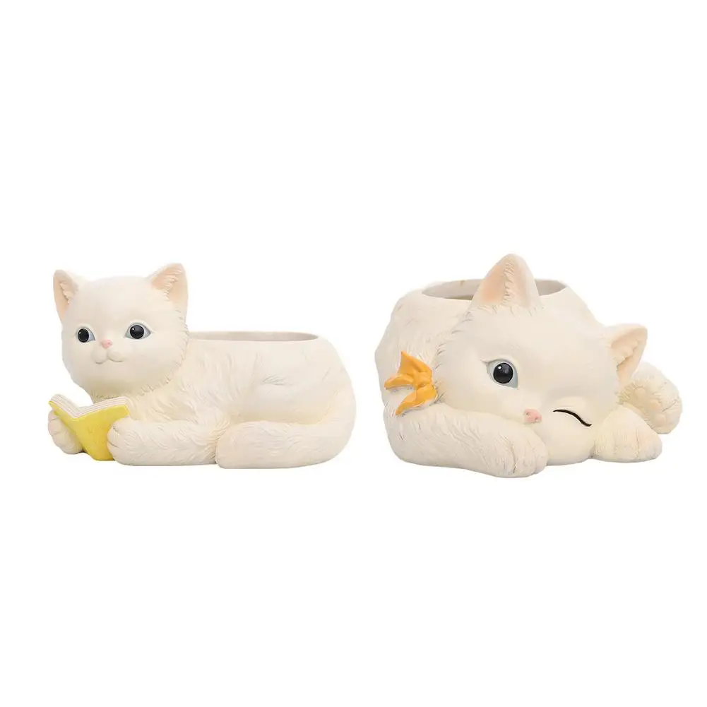 Cat-shaped Flower Pot Lovely Kitten Resin Flower Pot Cat Lower Pot Planter Decor Craft
Cat-shaped Flower Pot Lovely Kitten Resin Flower Pot Cat Lower Pot Planter Decor Craft