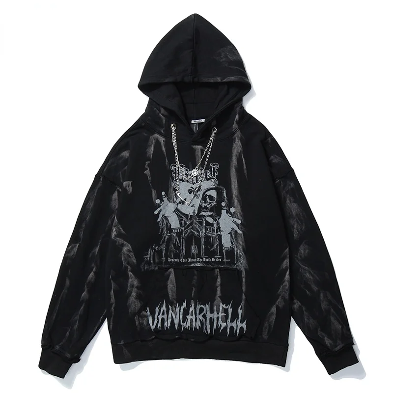 Aolamegs Men Hip Hop Hoodie Sweatshirt Gothic Horror Skull Print Punk Chain High Street Hipster Baggy Hooded Pullover Streetwear
Aolamegs Men Hip Hop Hoodie Sweatshirt Gothic Horror Skull Print Punk Chain High Street Hipster Baggy Hooded Pullover Streetwear