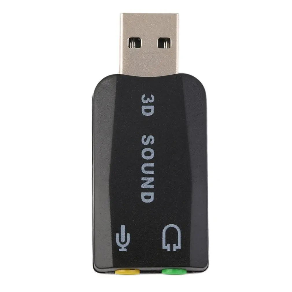 Black Durable Lightweight Plug & Play USB 2.0 to 3D for Mic Speaker Audio Headset Sound Card Adapter 5.1 Channels for PC Laptop
Black Durable Lightweight Plug & Play USB 2.0 to 3D for Mic Speaker Audio Headset Sound Card Adapter 5.1 Channels for PC Laptop