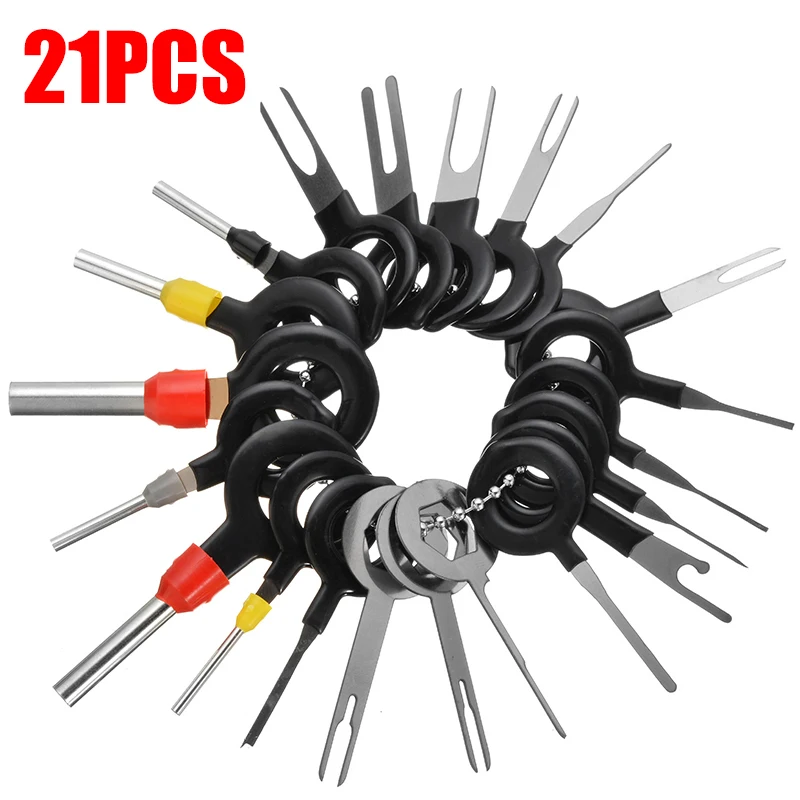 21pcs Stainless Steel Terminal Needle Remover Automotive Wire Terminal Removal Tool Harness Connector Needle Remover
21pcs Stainless Steel Terminal Needle Remover Automotive Wire Terminal Removal Tool Harness Connector Needle Remover