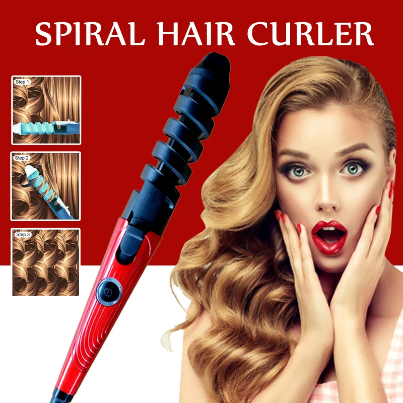 Hair Curler Irons Spiral Curling Wand Fast Heated Ceramic Wand Curling Magic Hair Crimper Iron Corrugation For Hair Styler Tool
Hair Curler Irons Spiral Curling Wand Fast Heated Ceramic Wand Curling Magic Hair Crimper Iron Corrugation For Hair Styler Tool