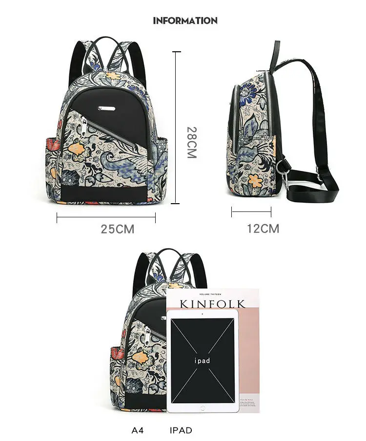 Nylon Ladies Backpacks Waterproof Women Shoulder Backpack Fashion Print Female Chest Bag High Quality Teenage Girls Business Bag
Nylon Ladies Backpacks Waterproof Women Shoulder Backpack Fashion Print Female Chest Bag High Quality Teenage Girls Business Bag