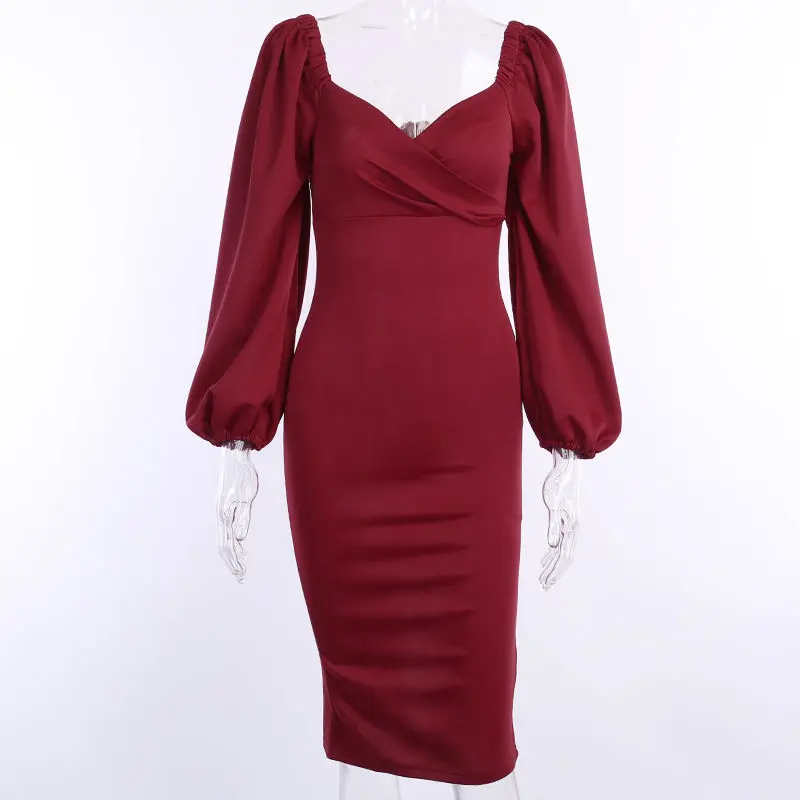 Sexy Puff Sleeve Party Dress Woman 2021 Autumn Square Collar Basic Wrap Hips Slim Dresses Winter Fashion Midi Club Bodycon Dress
Sexy Puff Sleeve Party Dress Woman 2021 Autumn Square Collar Basic Wrap Hips Slim Dresses Winter Fashion Midi Club Bodycon Dress