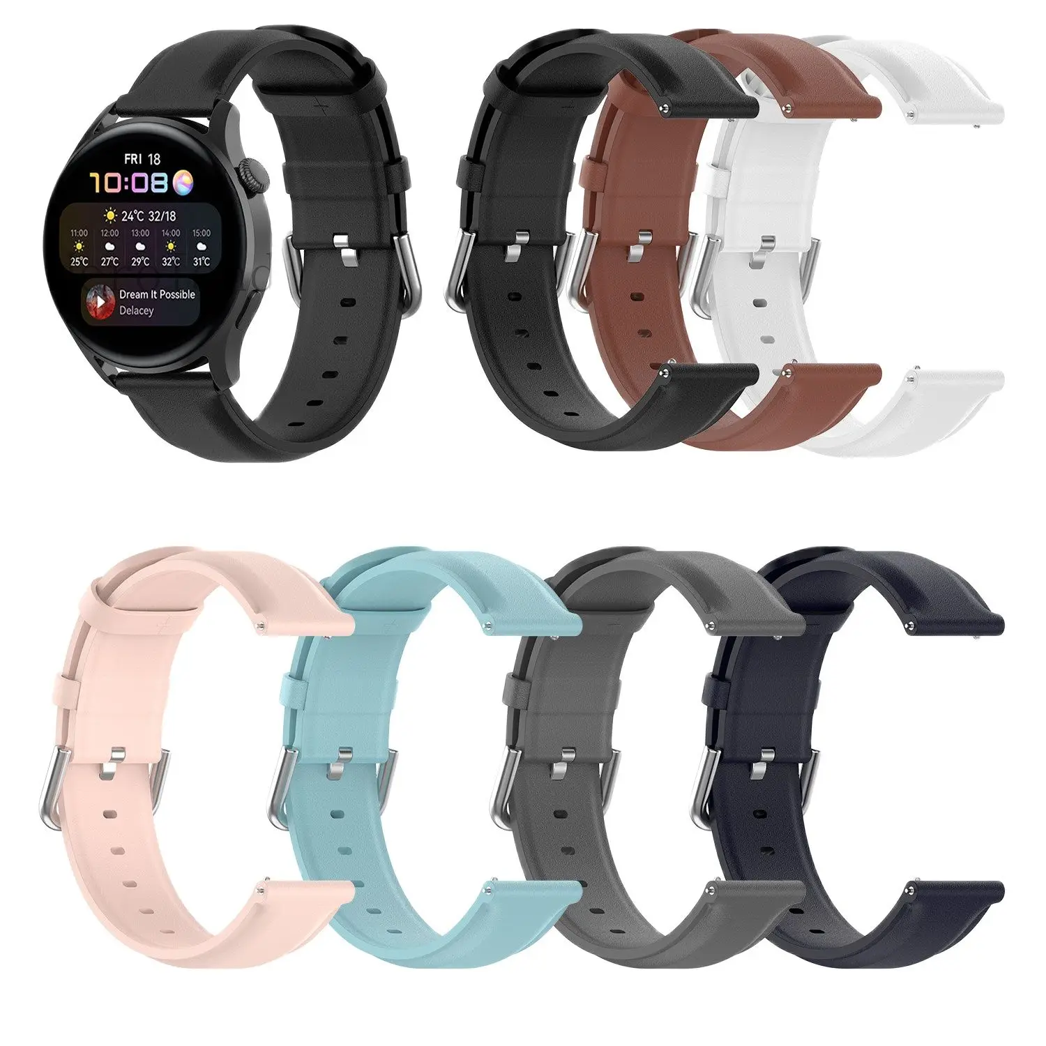 Genuine Leather Watchband For Huawei Watch 3 / 3 pro Smart Wristband Bracelet Strap Accessories For Realme Watch 2 / 2 Pro belt
Genuine Leather Watchband For Huawei Watch 3 / 3 pro Smart Wristband Bracelet Strap Accessories For Realme Watch 2 / 2 Pro belt